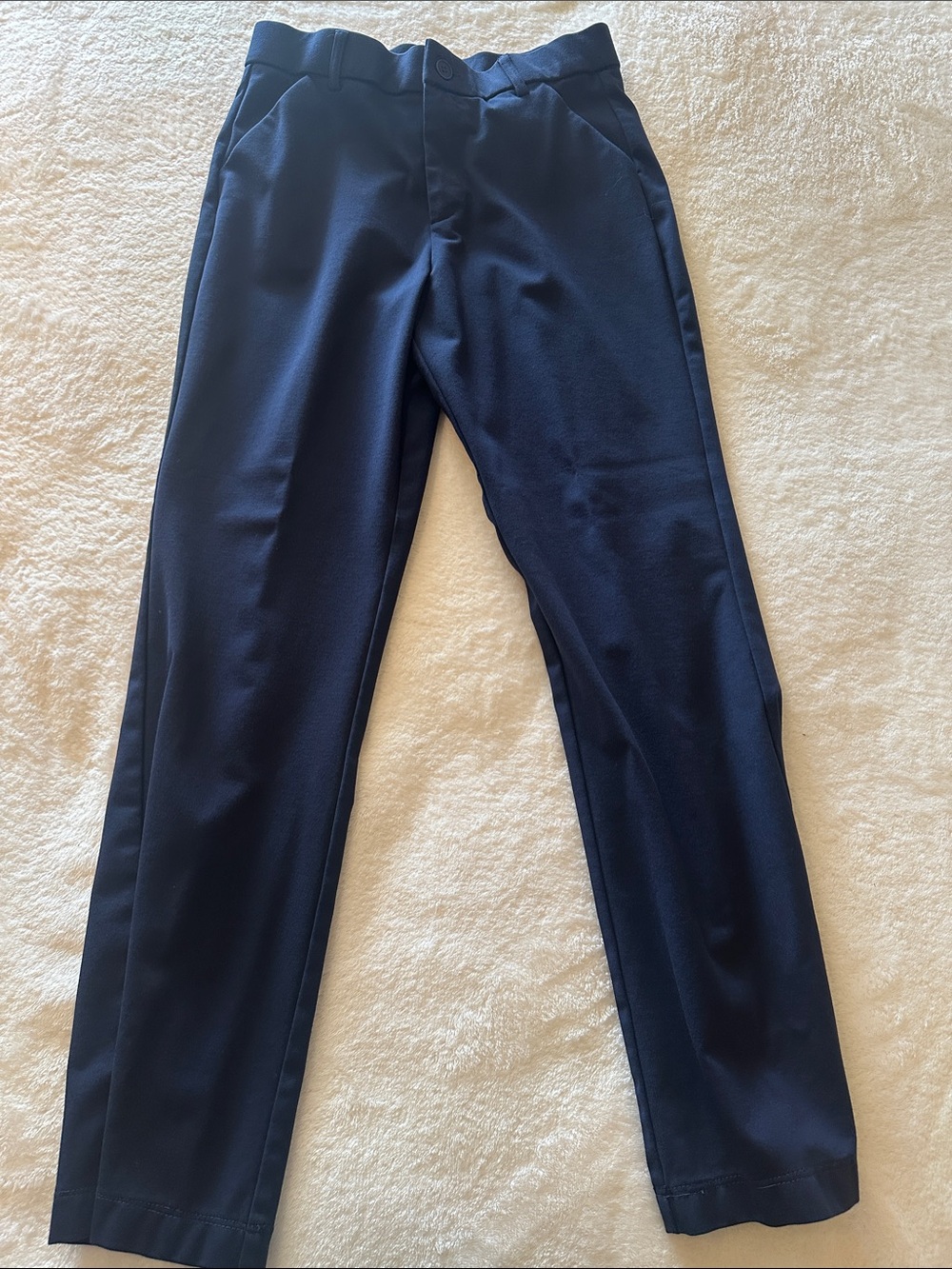 Tailored Straight Leg Pants in Navy
